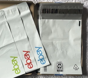 100 sobres con logotipo de eBay de 6,25" x 8,5" sin relleno - Imagen 1 de 1