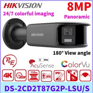 Hikvision DS-2CD2T87G2P-LSU/SL 4K 8MP ColorVu 180° Panorama PoE IP Kamera 4mm - Picture 1 of 15