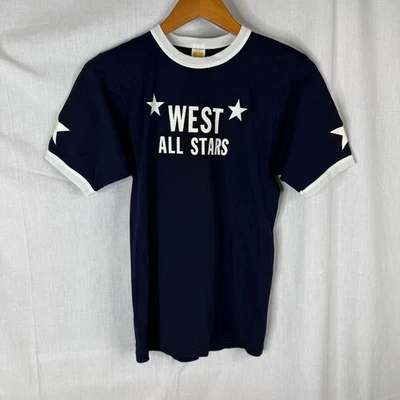 70s Russell Athletic Mesh Ringer Jersey West All Stars D Healy 8 t-shirt tag M - Image 1 of 4
