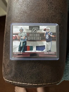 2005 Donruss Zenith Autumn Warriors Dual Patch Dan Marino/Peyton Manning 16/25 - Picture 1 of 2