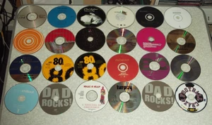 JOB-LOT:- 24 JUNK CD'S. NO ARTWORK. NO CASE'S. USED CONDITION - Imagen 1 de 5
