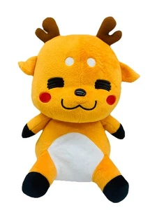 Peluche Shikamaro-kun Nara Mascota Ciervo Sonriente 9" Juguete Naranja Muñeca Japón - Imagen 1 de 9
