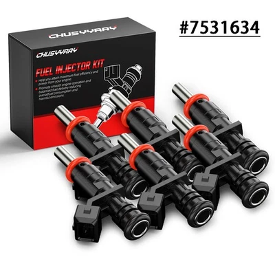 For BMW 330i 3.0L 2006 NEW Set Of 6 Ugrade Fuel Injectors # 7531634 - Image 1 of 4