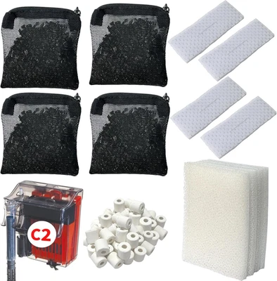 2 Aquarium Filter Media Kits Compatible with Fluval C2 (30 Gal) Aquarium Power F - Image 1 of 4