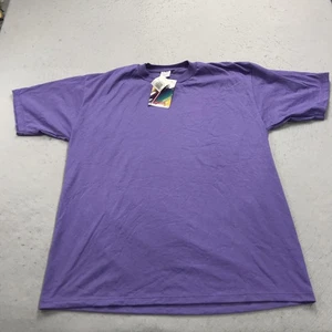 VINTAGE Jerzees Shirt Mens XL Purple Solid Blank 50 50 Made USA 90s DEADSTOCK - Picture 1 of 9