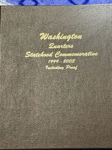 1999-2003 Quarters Complete Statehood Collection Book (25 90% Silver Quarters) - Picture 1 of 7