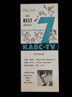 1954 DISNEYLAND WITH WALT DISNEY FALL PREMIERE KABC-TV 7 GUIDE BROCHURE HISTORIC