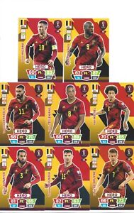 PANINI FIFA WORLD CUP QATAR 2022 Alle 8 Karten Team Belgien / Belgium