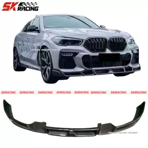 Fits BMW X6 G06 2020-2023 3PCS Carbon Fiber Front Bumper Lip Diffuser BodyKits - Imagen 1 de 12
