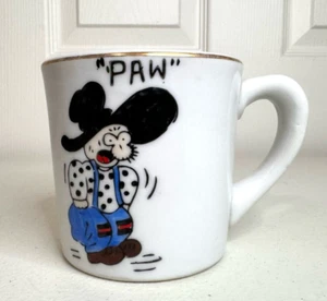 Vintage "Paw" Redneck Hillbilly with hat Dad Father coffee mug cup 1960s 1970s - Bild 1 von 6