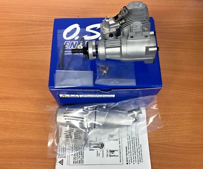 OS Engine MAX 46 AX II with E-3071 Exhaust Muffler OS15490 RC Aero Engine - Image 1 of 4