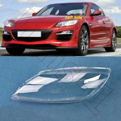Nueva cubierta de lente transparente para faro izquierdo + pegamento de sellado para Mazda RX-8 cupé 2004-2008 Foto 1 de 4