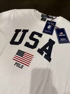 NWT Polo Ralph Lauren Olympic White T Shirt Men’s Size XL White 2024 - Picture 1 of 7