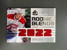 Kaiden Guhle 2022/23 SP Game Used Jersey Relic Rookie Blends #4/150 Canadiens A9