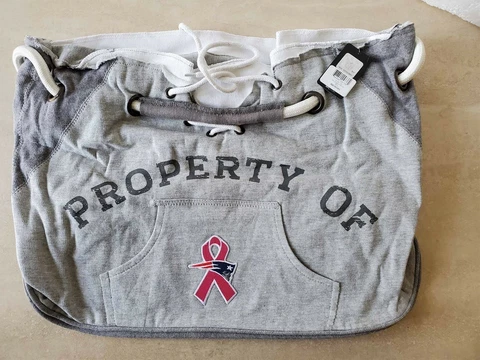 NFL HOODIE TOTE BAG BCA Breast Cancer Awareness New England Patriots Cover