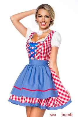 N.A. SEXY Kostüm Bayerisch OKTOBERFEST Reißverschluss 38/40/42/44/46/48/50 Mode Party GLAM!