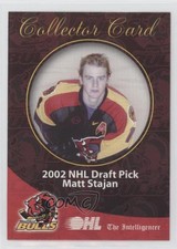 2002-03 Belleville Bulls Team Issue 2002 NHL Draft Picks Matt Stajan