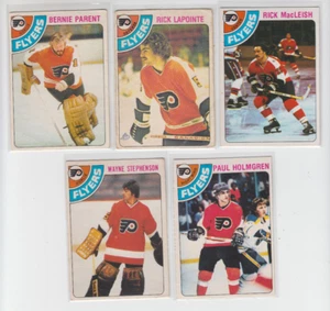 78/79 OPC Philadelphia Flyers (5 Cards) Parent MacLeish Holmgren Lapointe + - Bild 1 von 2
