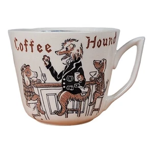 KAFFEEHUND Kaffeetasse Vintage Becher Antik Hund Kaffeeliebhaber Waage innen - Bild 1 von 24