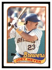 1989 Topps #136 JOEY MEYER Milwaukee Brewers