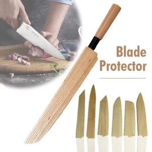 Magnetic Wooden Kitchen Knife Scabbard Knife Blade Cover Protector Knife Sheath - Picture 1 of 26