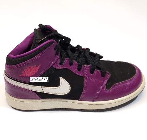 Scarpe da ragazza Nike Air Jordan One taglia media 6 5Y viola modello 555112 028
