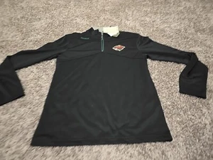 NHL Minnesota Wild Reebok Center Ice 1/4-Reißverschluss schwarzer Pullover Unisex Small neu mit Etikett - Bild 1 von 12