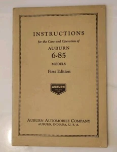 SELTEN NEUWERTIG Original 1930 AUBURN 6-85 Bedienungsanleitung & Pflegehandbuch ERSTAUSGABE 69P - Bild 1 von 7