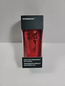 2023 Starbucks Holiday Red Prism Diamond Cold Cup Keychain Christmas Ornament - Picture 1 of 2