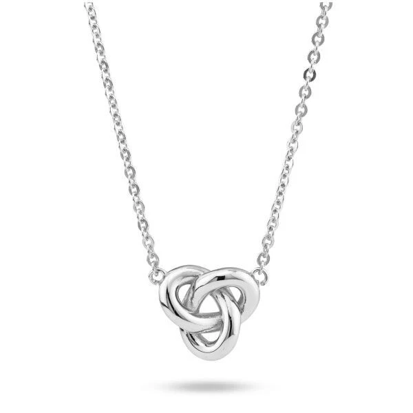 COLLANA Bottega BOCCADAMO da Donna, argento 925 rodiato con nodo centrale BGR109 - Immagine 1 di 1