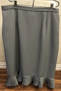 Jones Studio Pencil Skirt Womens 18W Lined Gray Midi Skirt Business Plus Size - Picture 1 of 9