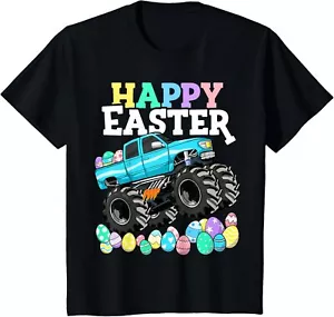 Boys Happy Easter Monster Truck Easter Eggs Toddler T-Shirt - Picture 1 of 4