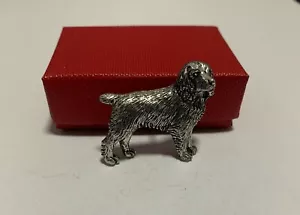SPANIEL PIN PELTRE INSIGNIA BOLSA ORGANZA Y CAJA DE REGALO OPCIÓN CUMPLEAÑOS NAVIDAD - Imagen 1 de 6