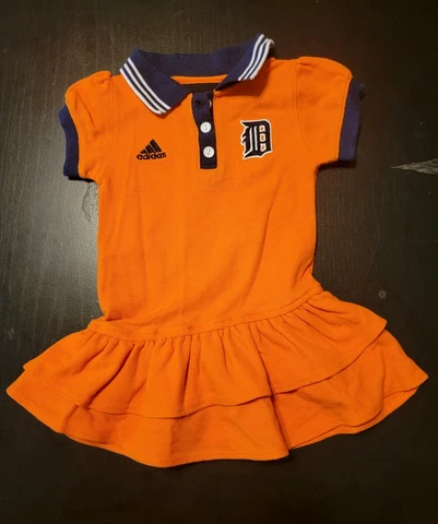Adidas-Girls MLB Detroit Tigers Orange Short sleeve dress size 18mo Cover