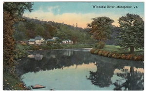 Montpelier, Vermont ~ Winooski River ~ Vintage unposted VT Postcard - Picture 1 of 2