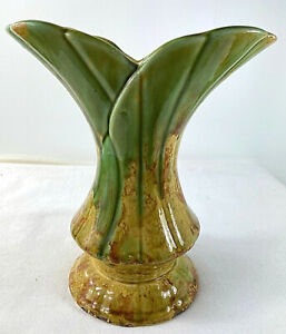 Art Deco Drip Glaze Vase Signed 