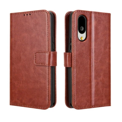 For Sharp Aquos Basio Active 3, Classic Cover Flip Leather Wallet Stand Case - Image 1 of 4
