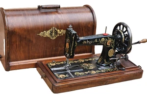Antigua máquina de coser manivela manual Singer 48K PARA MEZCLILLA, CUERO Y SIMILARES - Imagen 1 de 19
