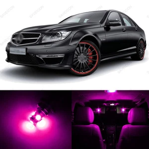 Paquete de 16 luces interiores LED rosa/púrpura para Mercedes Clase C W204 2008-2013 - Imagen 1 de 6
