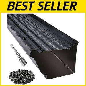 DIY-Friendly 6" x 32' Gutter Guards with Vented Ridge - Lifetime Protection - Picture 1 of 10