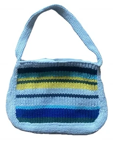 Old Navy Crocheted Purse Handbag Bag Striped y2k Vintage - Picture 1 of 6