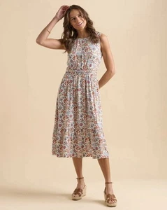 Vestido Midi Jardín Secreto Estampado Floral Crema Brakeburn Talla 10 Totalmente Nuevo - Imagen 1 de 5