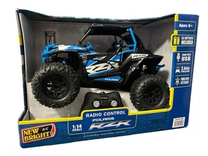 NEW BRIGHT RC 1:14 *POLARIS RZR 2.4 GHZ USB, BLUE - Picture 1 of 3
