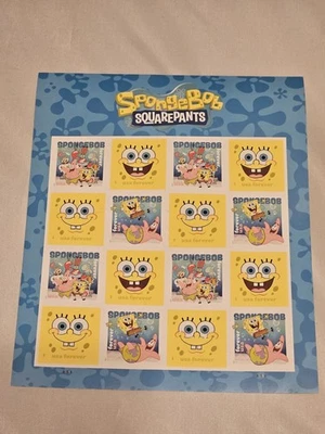 USPS SpongeBob SquarePants Forever Stamps Sheet Of 16 Stamps - Image 1 of 3