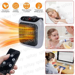 800W 220V Steckdosen Heizlüfter | Mini Heizung | Elektroheizer | Heizgerät LCD - Bild 1 von 21