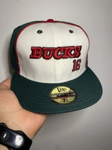Brand New Vintage NBA Milwaukee Bucks fitted hat sz 7 3/8 Bob Lanier Made in USA - Picture 1 of 14