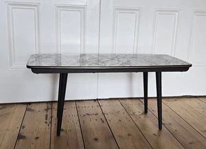 Retro Vintage Mid-Century Formica Marble Effect Small Coffee Table - Picture 1 of 9