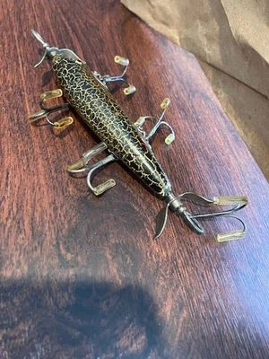 Heddon Dowagiac Minnow 150 crackle back 5 hook - Image 1 of 4