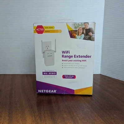 NETGEAR - AC750 Dual-Band Wi-Fi Range Extender - White (EX6100-100NAS) - Image 1 of 4