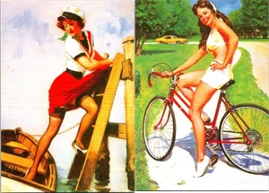 Gil Elvgren 1994 Sexy Pin-Up 6"x4" GLOSSY Postcard Lot #11 - Picture 1 of 1